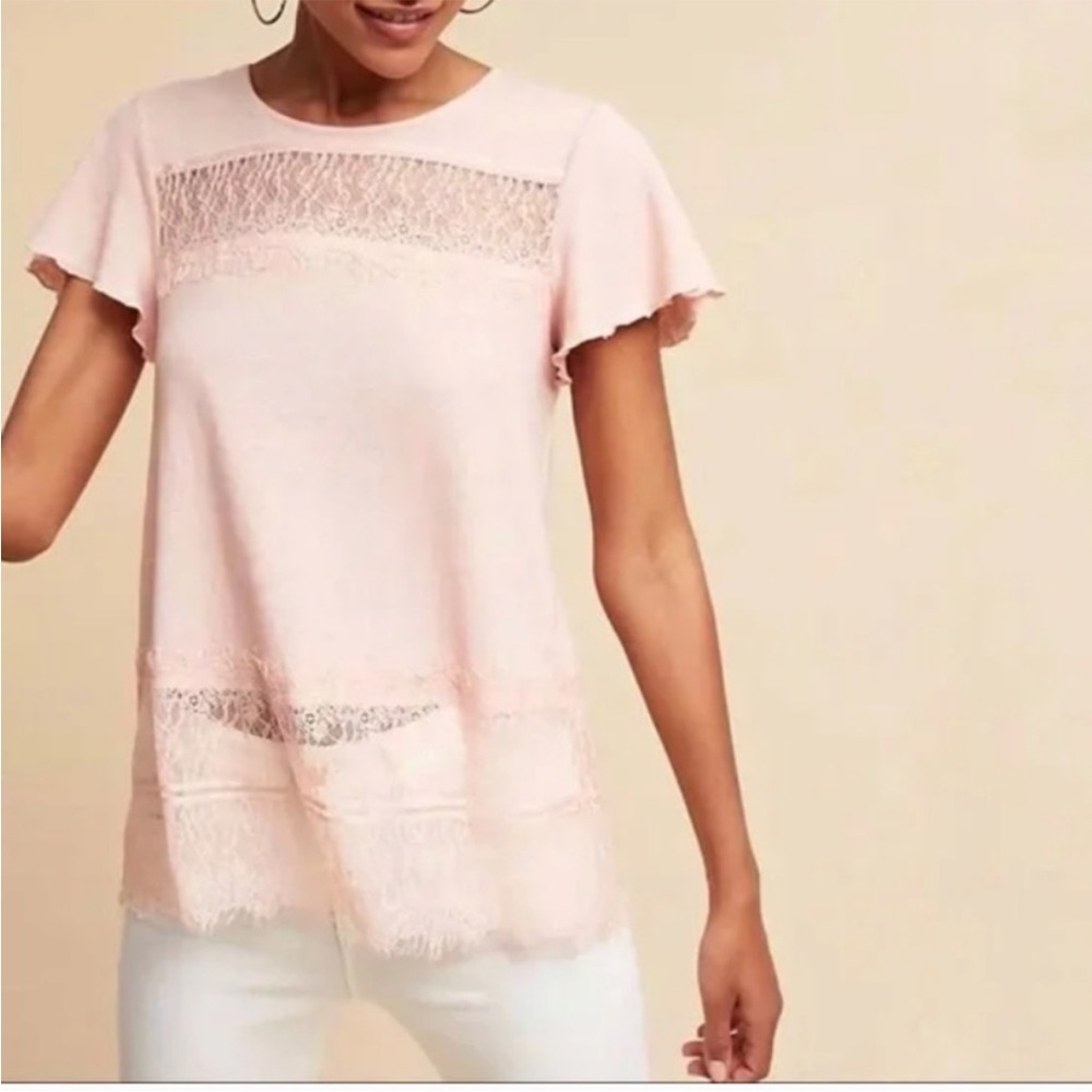 DELETTA by ANTHROPOLOGIE Lace Top